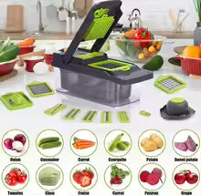 16 in 1 Vegetable Chopper, Salad Fruit Vegetable Food Chopper Slicer Peeler