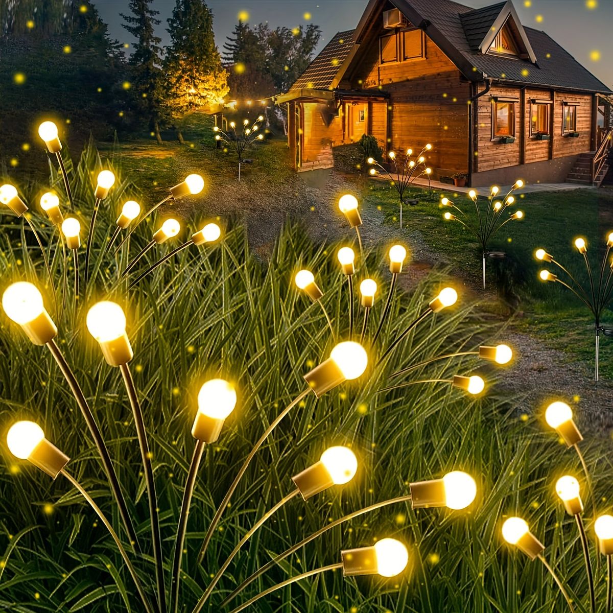 GlowFly LED Solar Firefly Garden Lights | Waterproof Outdoor Landscape Lighting ✨