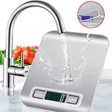 Digital Kitchen Scale 10/5kg-1g LED Display Stainless Steel Panel Electronic Scales for Home Food Snacks Weighing Baking Tools