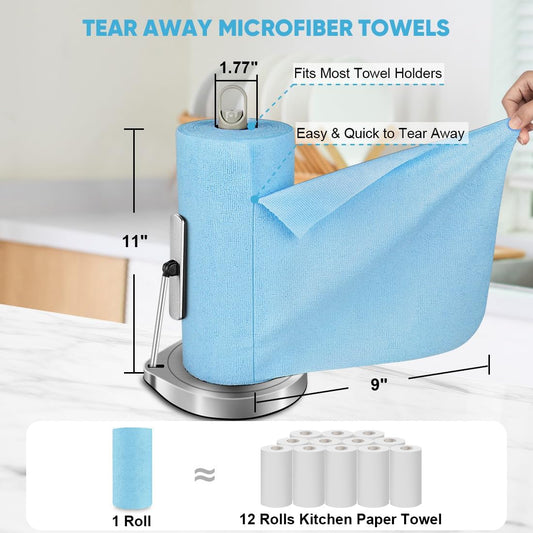 20-Piece Reusable Microfiber Cleaning Wipes – High-Absorbency Kitchen Towels