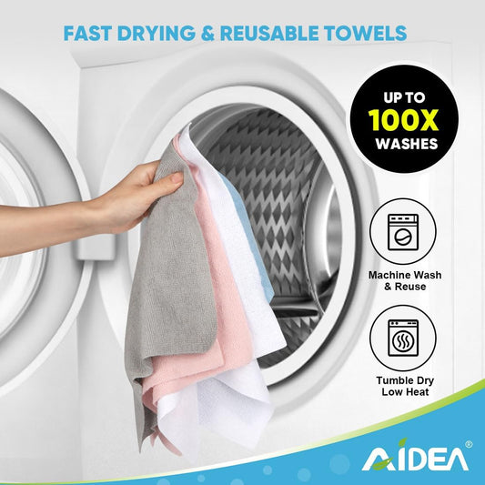 20-Piece Reusable Microfiber Cleaning Wipes – High-Absorbency Kitchen Towels