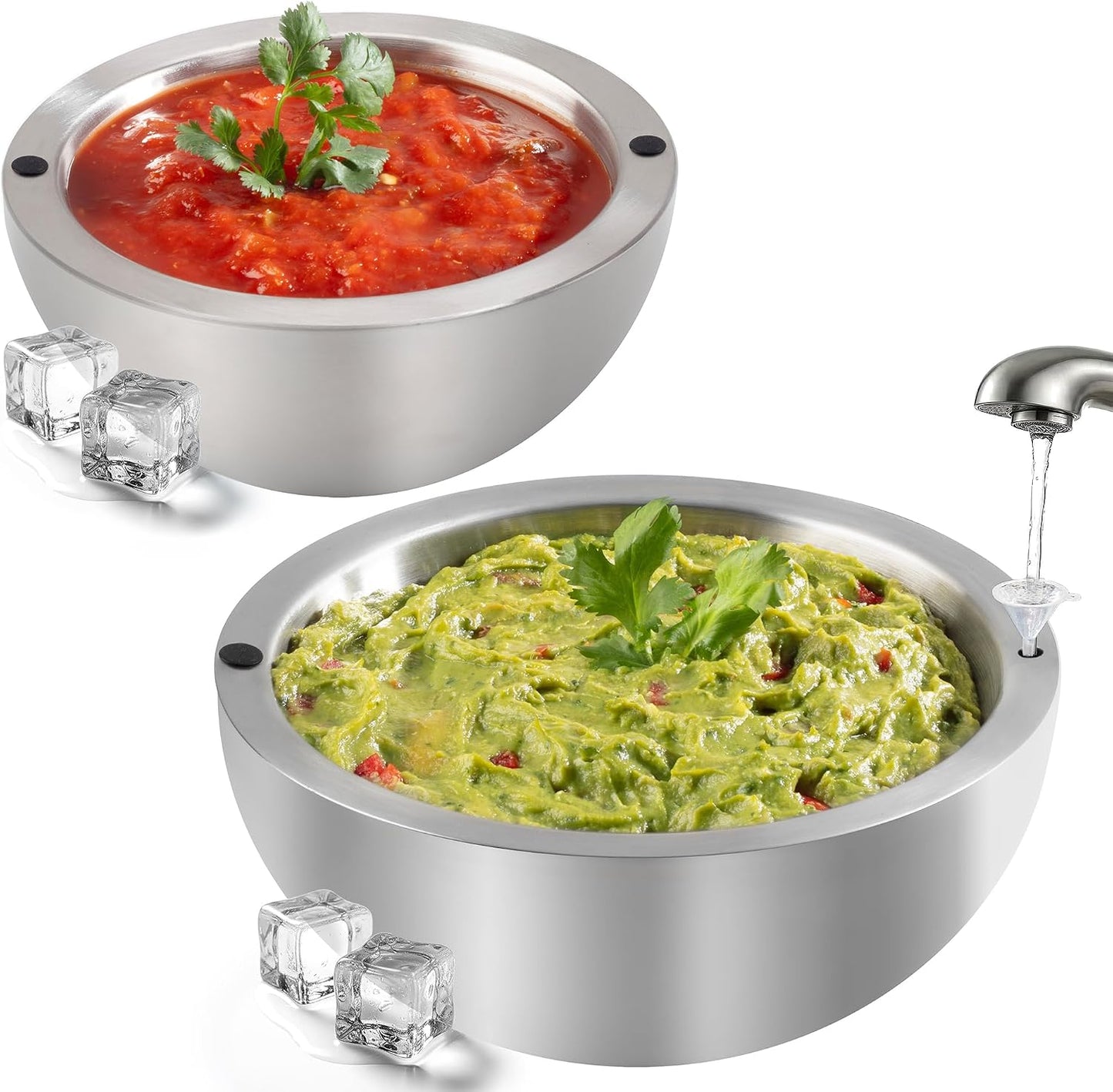 Double Wall Stainless Steel Chiller Bowl
