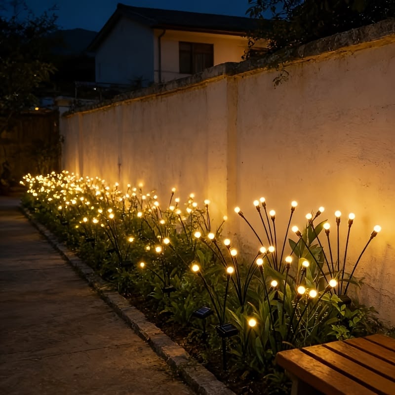 GlowFly LED Solar Firefly Garden Lights | Waterproof Outdoor Landscape Lighting ✨