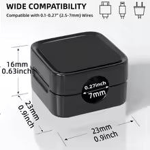 Desk Cable Management Set of 6 Cable Clips with Cord Organizer Black