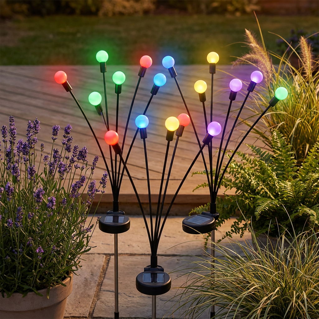 GlowFly LED Solar Firefly Garden Lights | Waterproof Outdoor Landscape Lighting ✨
