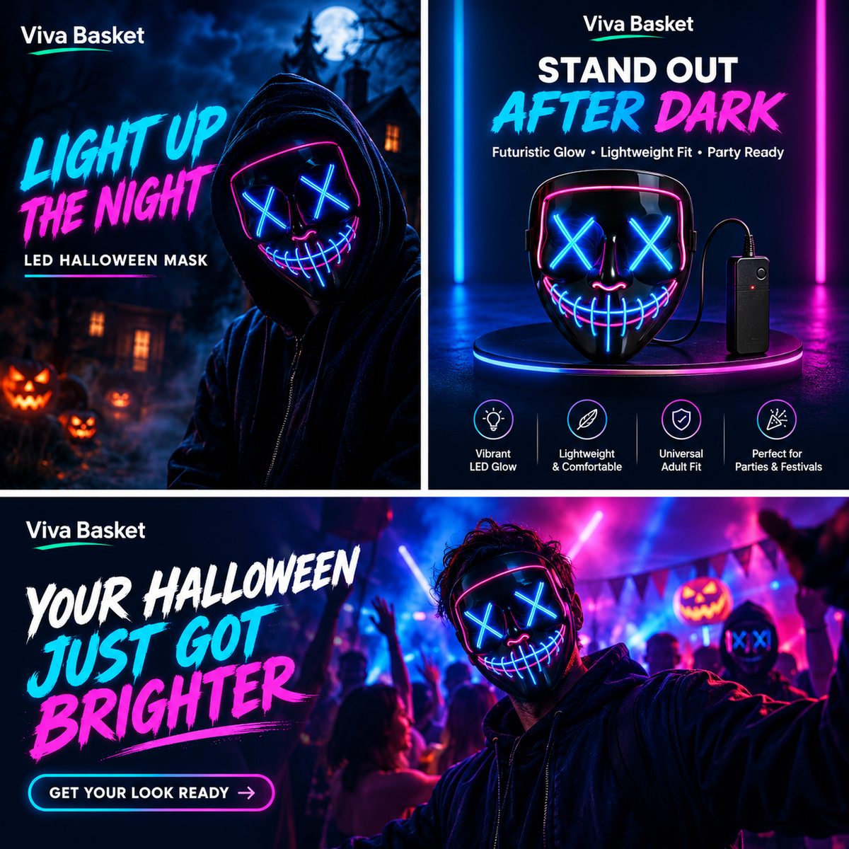 LED Halloween Mask