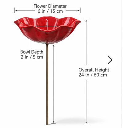 Handcrafted Outdoor Metal Flower Garden Stakes