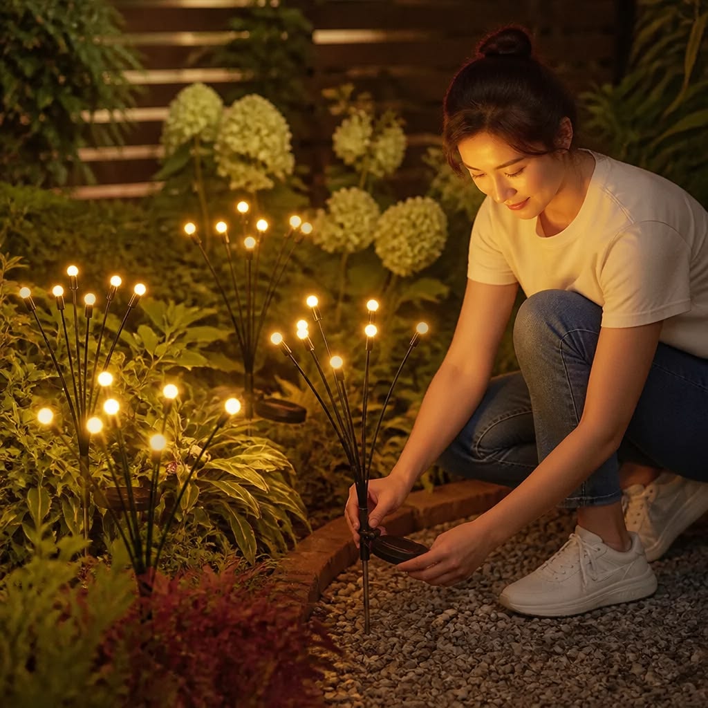 GlowFly LED Solar Firefly Garden Lights | Waterproof Outdoor Landscape Lighting ✨