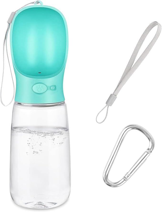 Dog Water Bottle - 550ml Water Feeder Leak Proof Portable Puppy Water Dispenser with Drinking Feeder for Pets Outdoor Walking, Hiking, Travel, Food Grade Plastic For Pets
