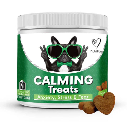 NutriPaw Calming Treats For Dogs - Reduce Stress, Fear, Separation, Barking, UK