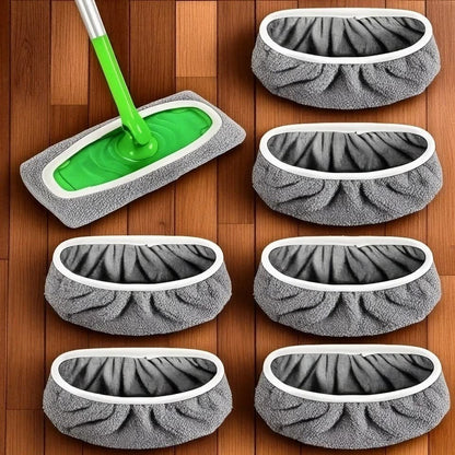 4-Pack Reusable Microfiber Mop Pads – Ultra-Absorbent & Deep-Cleaning