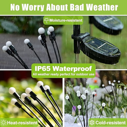 GlowFly LED Solar Firefly Garden Lights | Waterproof Outdoor Landscape Lighting ✨