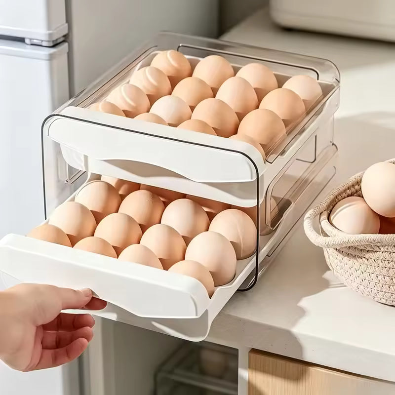 Automatic Scrolling Egg Rack Holder Storage Box| Egg Dispenser For Kitchen.