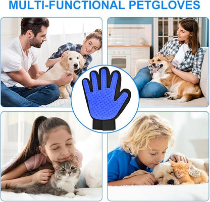 Pet Hair Remover Cat Cleaning Grooming Comb |No Wash Silicone Gloves| Solid Color Pet Bath Brushcat and Dog Supplies