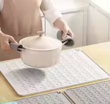 Heat Insulation Pad, Water-draining Pad, Kitchen Protection Silicone Pad, Anti-slip Pad,high-temperature Resistant Pad,table Mat
