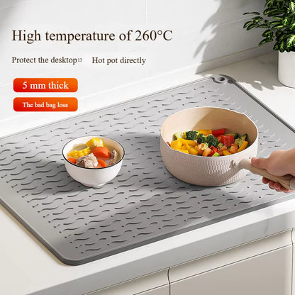 Heat Insulation Pad, Water-draining Pad, Kitchen Protection Silicone Pad, Anti-slip Pad,high-temperature Resistant Pad,table Mat
