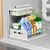 Under Sink Organizer, Pull Out Cabinet Organizer 2 Tier Slide Out Sink Shelf Cabinet Storage Shelves, Under Sink Storage
