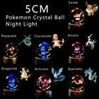 Pokemon Crystal Ball 3D Pikachu Gengar Mewtwo Night Light Lamp Pokeball Kid Gift