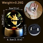 Pokemon Crystal Ball 3D Pikachu Gengar Mewtwo Night Light Lamp Pokeball Kid Gift